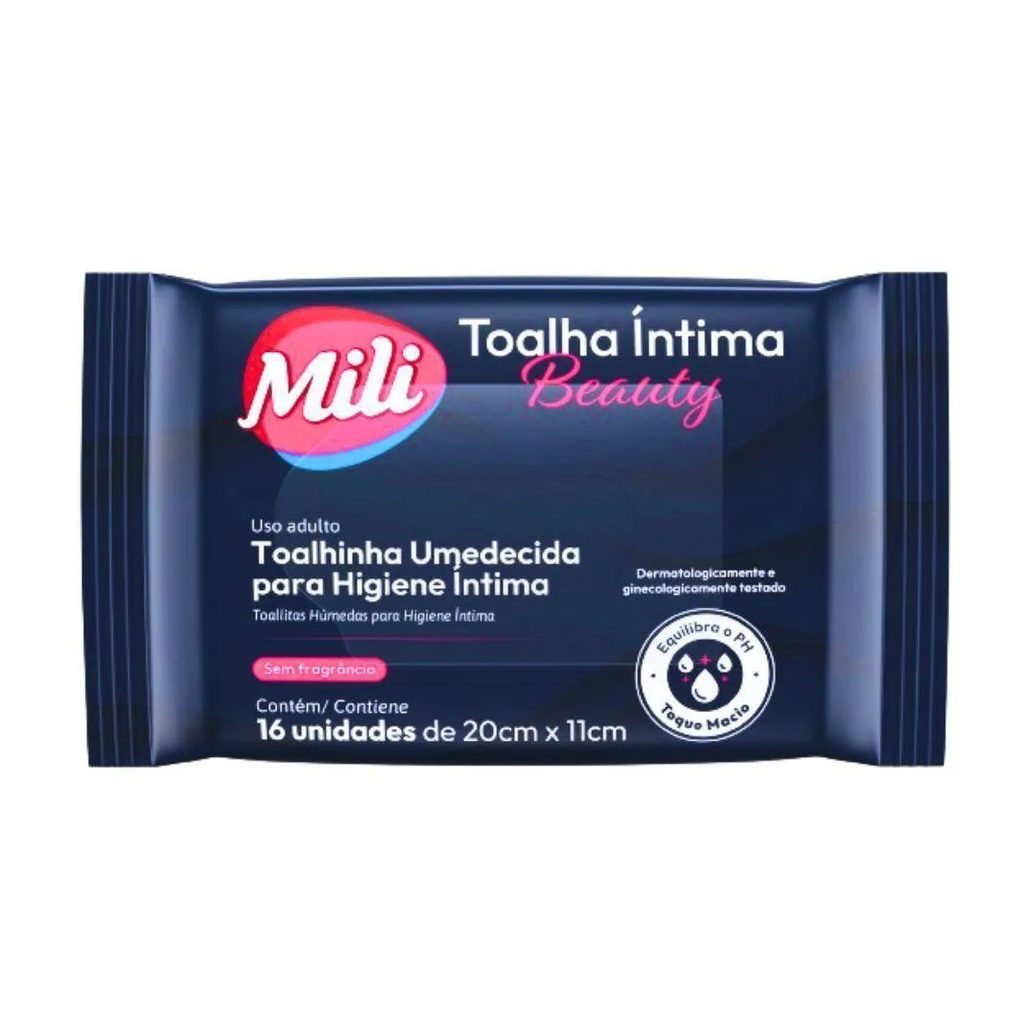 Toalha Íntima Beauty Toalhinha Umedecida para Higiene Íntima 8 Pacotes com 16 Unidades