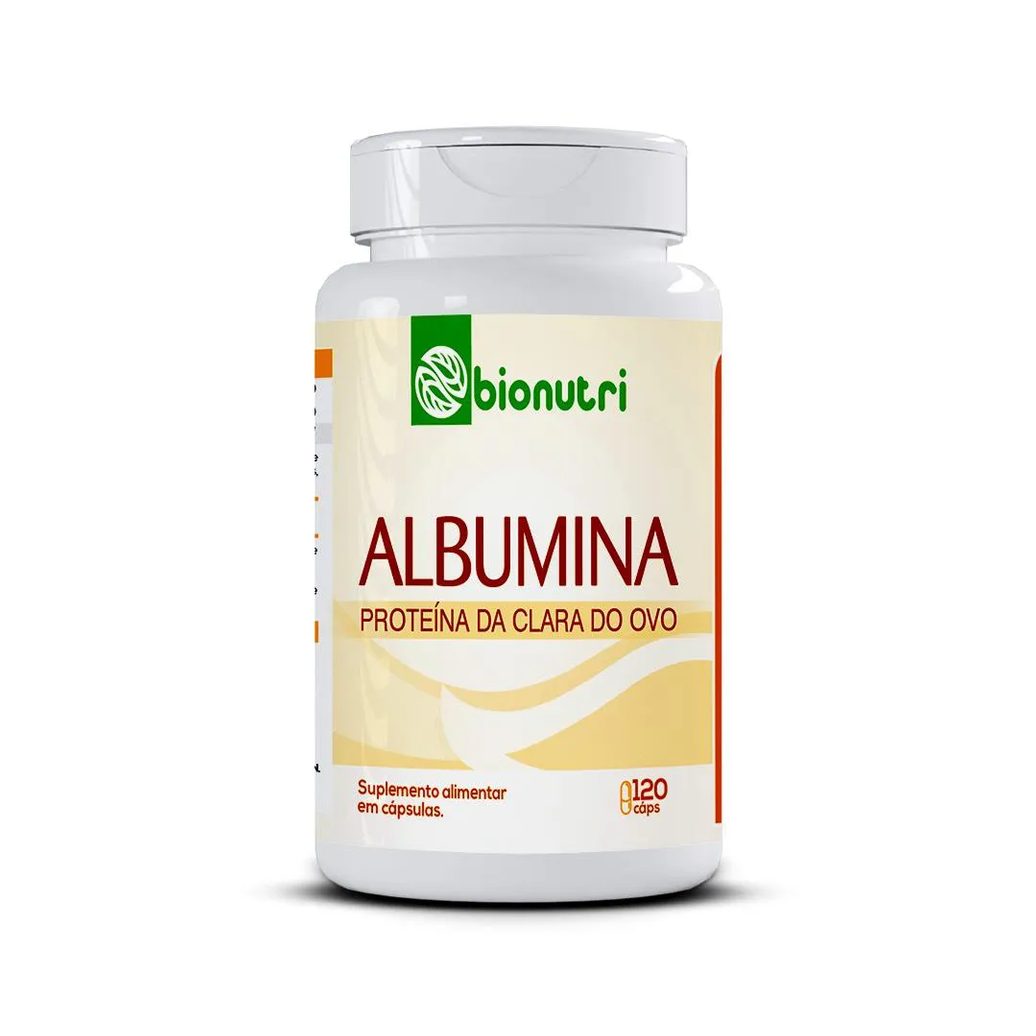 Albumina 100% Proteina Pura 500mg 120 cápsulas - Bionutri