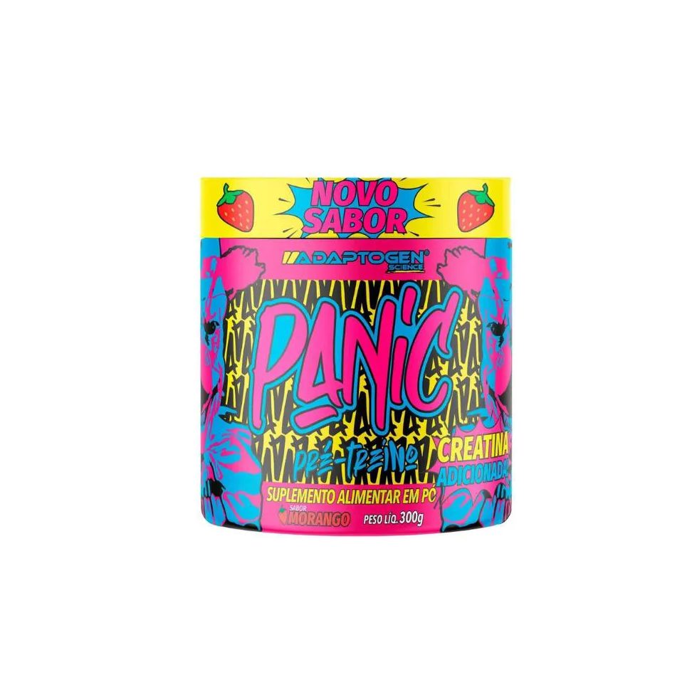Panic Pre Workout Morango 300G – Adaptogen