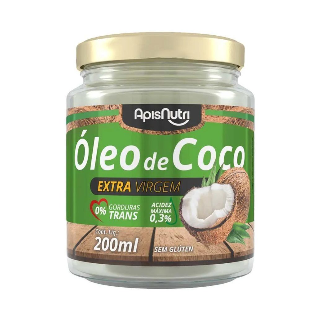 Óleo de Coco Extra Virgem Apisnutri 200Ml