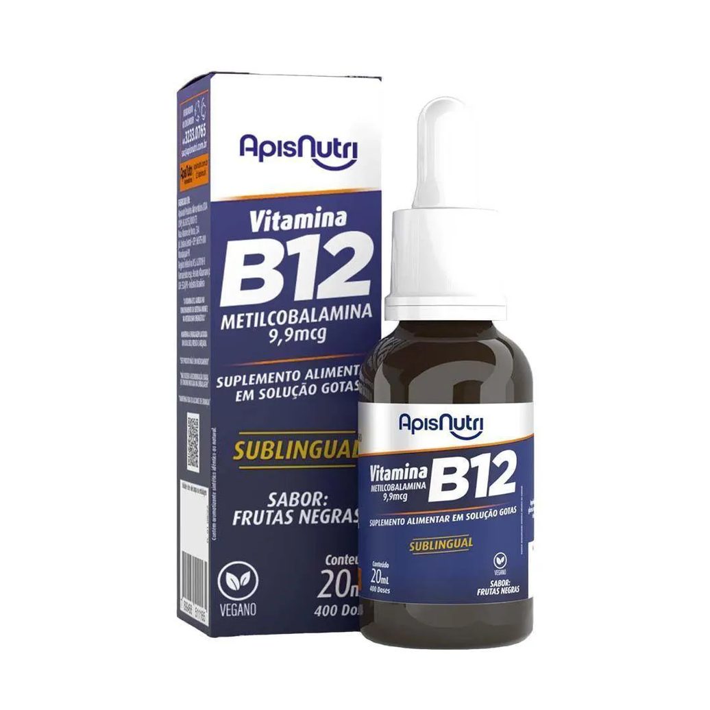 Vitamina B12 Apisnutri Sabor Frutas Negras 20Ml