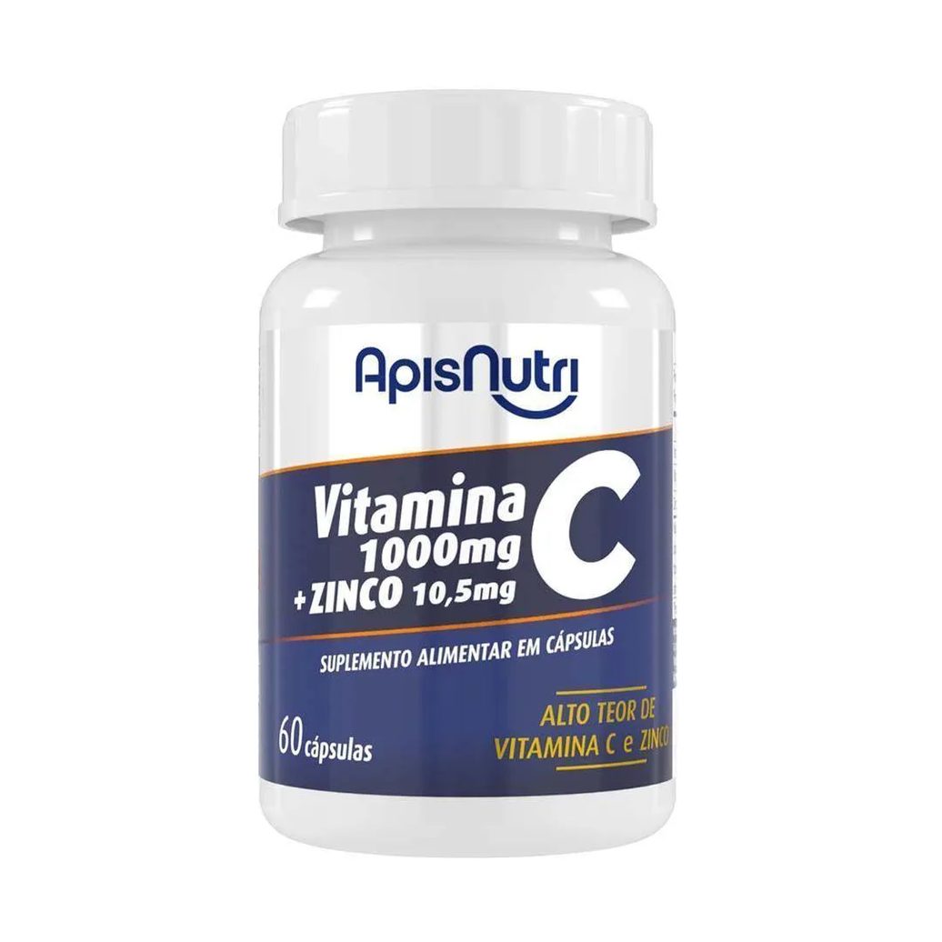Suplemento de Vitamina C + Zinco Apisnutri 60 Cápsulas