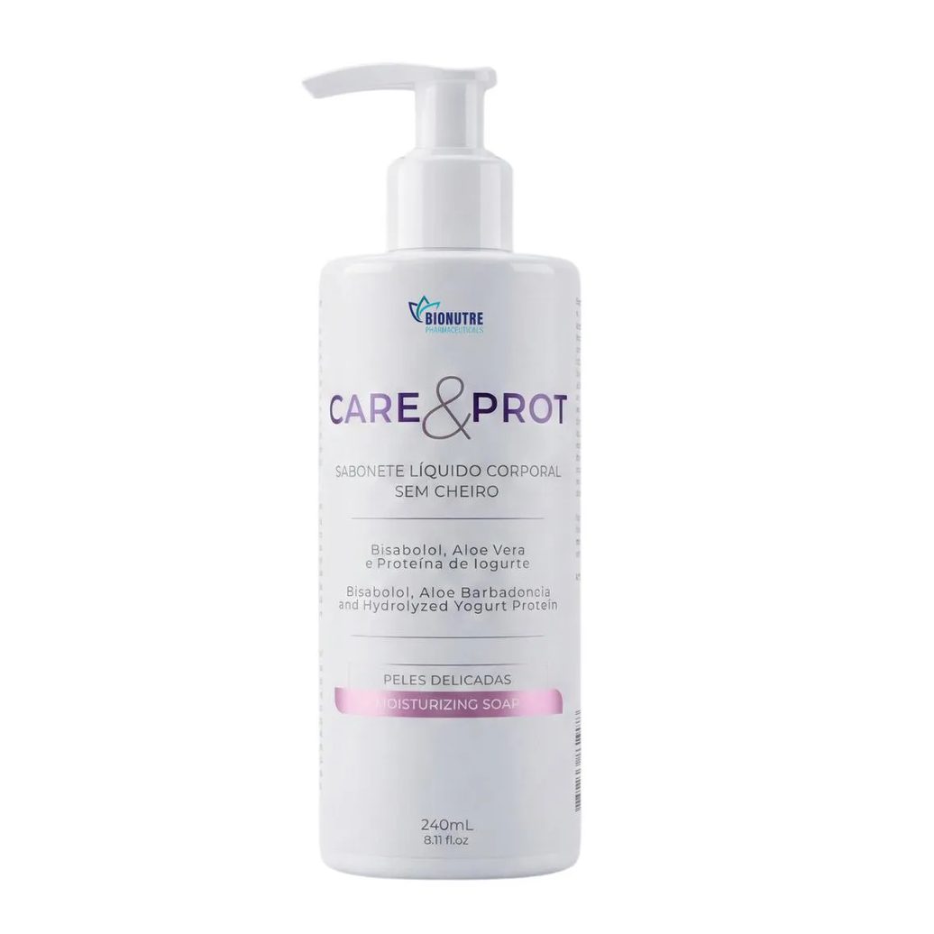 Sabonete Peles Sensíveis Care&Prot 240Ml sem Cheiro - Quimioterapia e Radioterapia