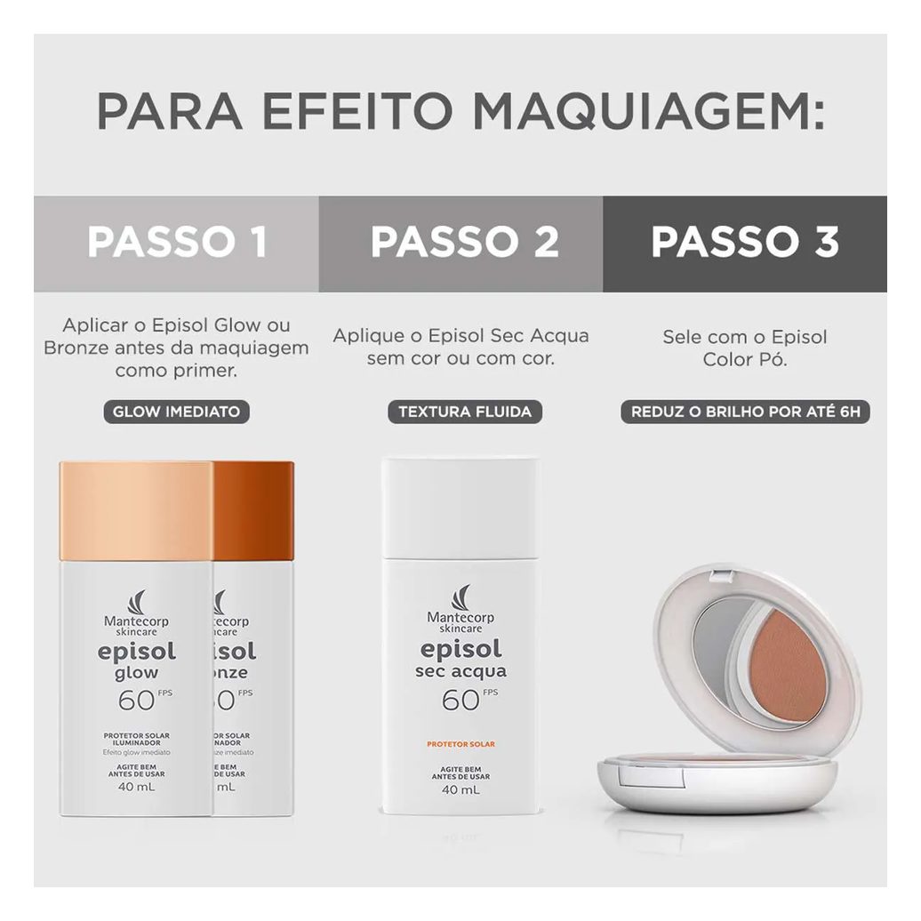 Protetor Solar Iluminador Episol Bronze FPS 60 40ml