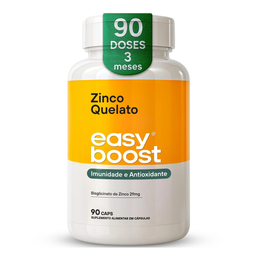 Zinco Quelato Easy Boost Bisglicinato 100% 29mg 90 Capsulas