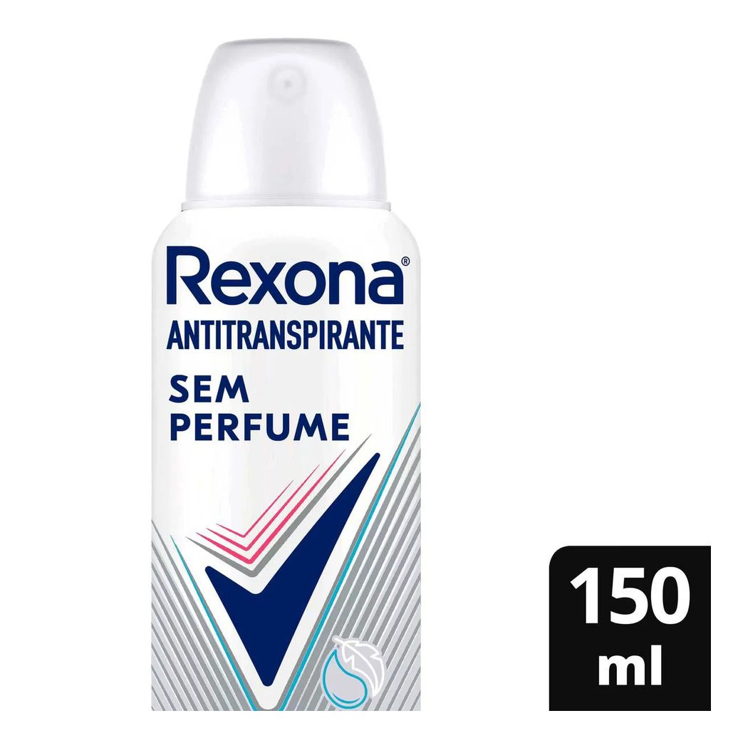 Desodorante Antitranspirante Aerosol Rexona Sem Perfume Feminino 72h 150ml