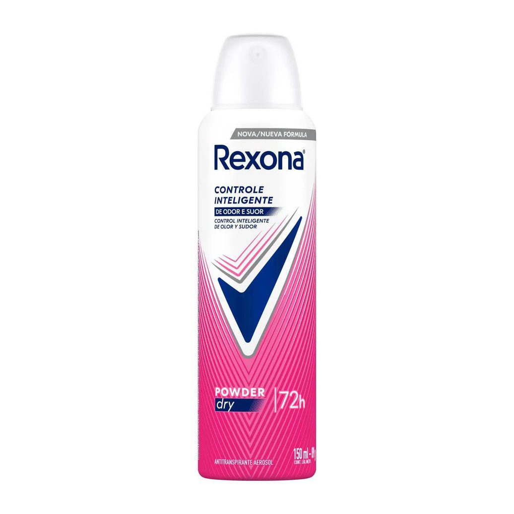 Desodorante Antitranspirante Aerosol Rexona Powder Dry Feminino 72h 150ml