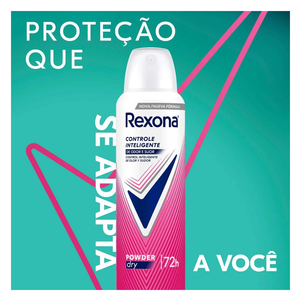 Desodorante Antitranspirante Aerosol Rexona Powder Dry Feminino 72h 150ml