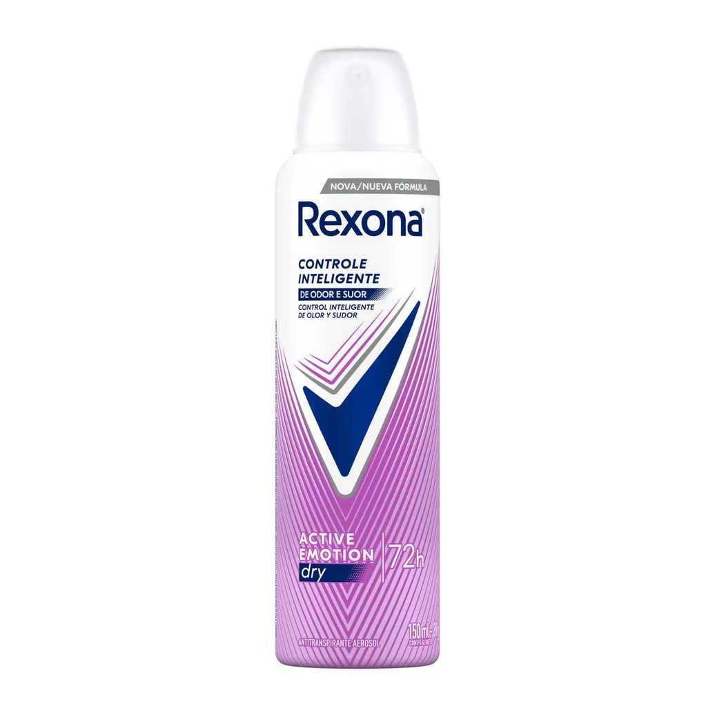Desodorante Antitranspirante Aerosol Rexona Active Emotion Feminino 72h 150ml