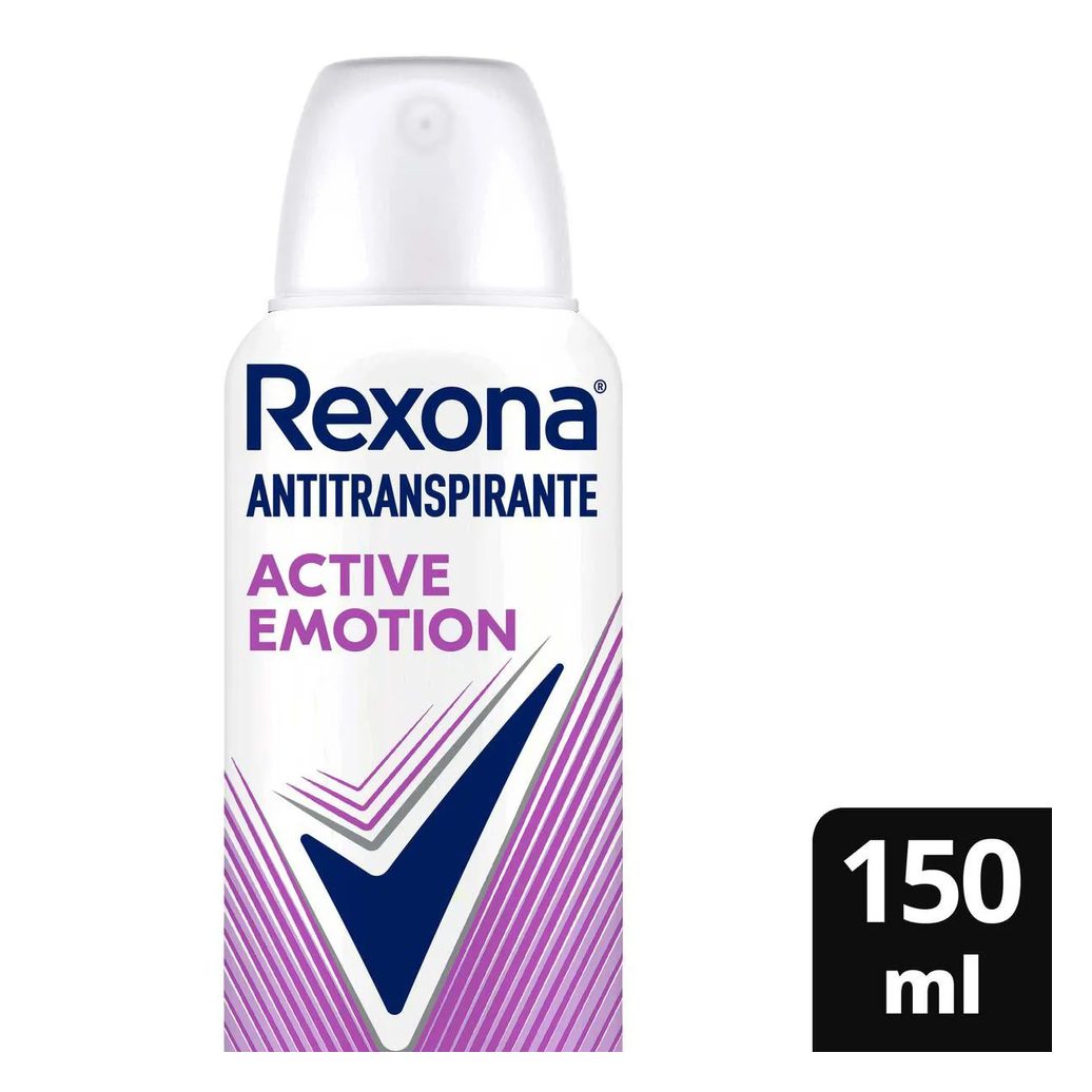Desodorante Antitranspirante Aerosol Rexona Active Emotion Feminino 72h 150ml