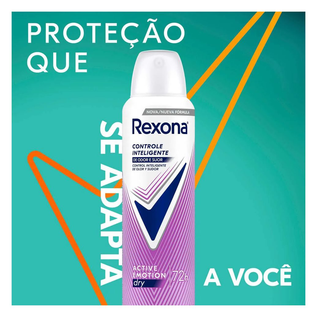 Desodorante Antitranspirante Aerosol Rexona Active Emotion Feminino 72h 150ml