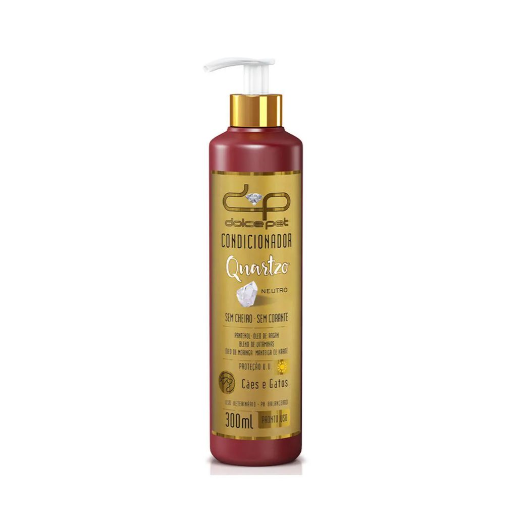 Kit Dolce Pet Shampoo Clareador Tonalizante + Condicionador Neutro para Cães e Gatos 300Ml