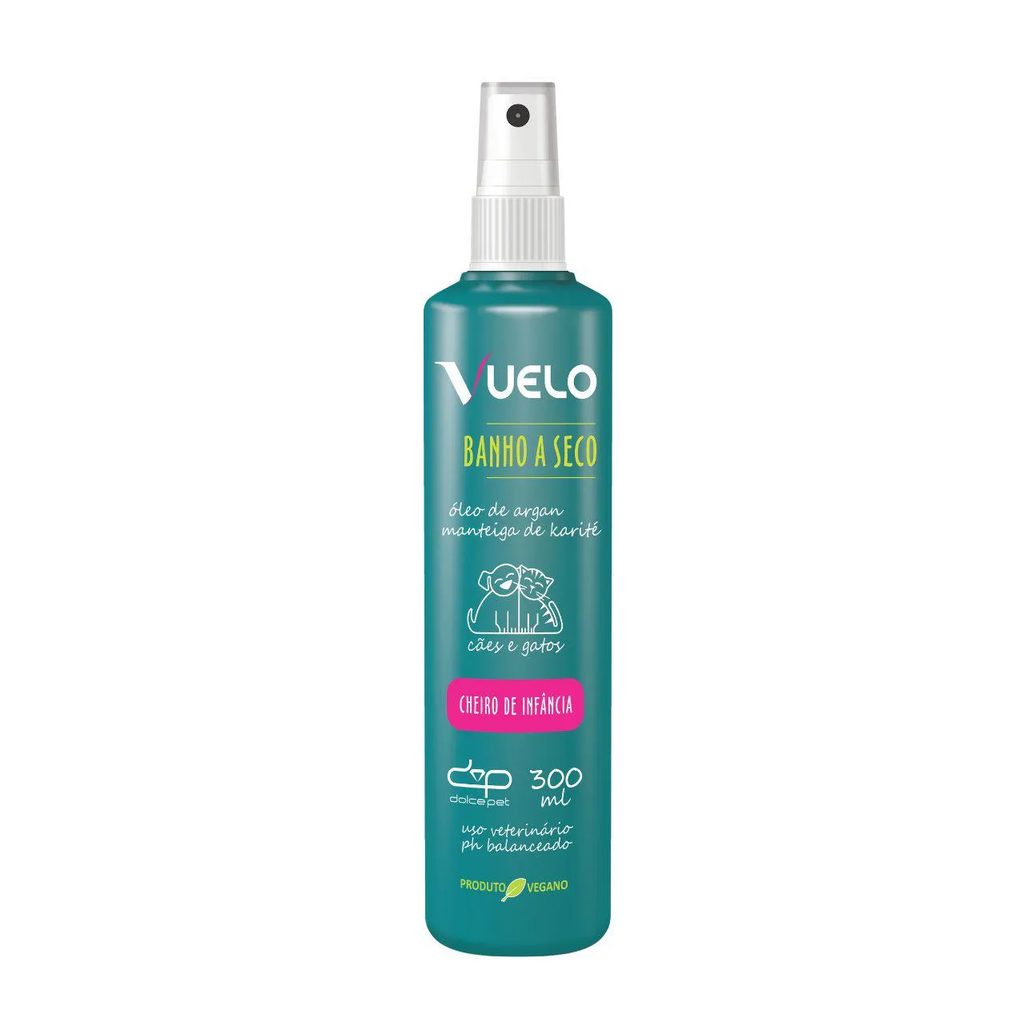 Kit Vuelo Shampoo Liso + Fluído Desembaraçador + Banho a Seco – Cuidados Completos para o Seu Pet