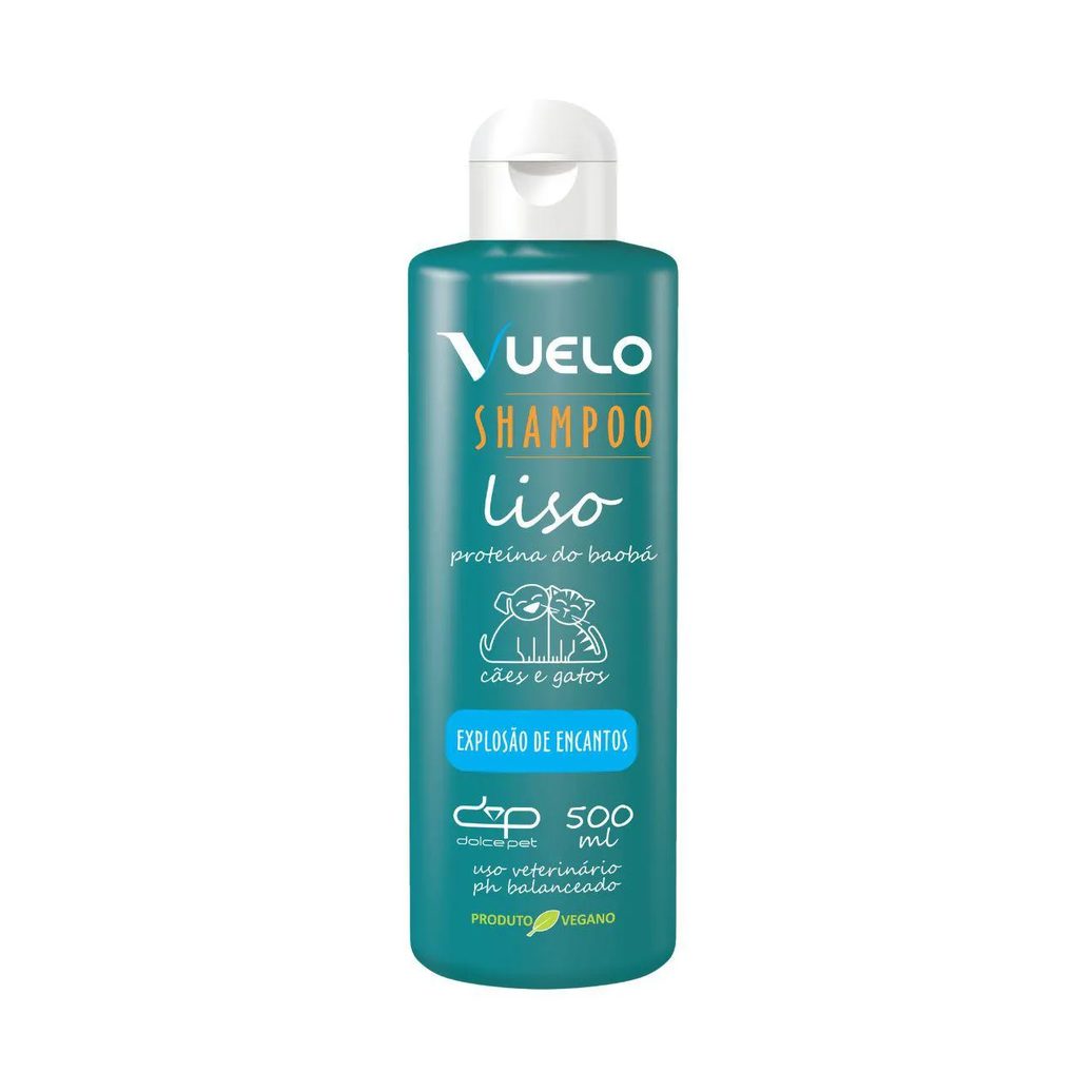 Kit Vuelo Shampoo Liso +Leave-In Explosão de Encantos para Cães e Gatos