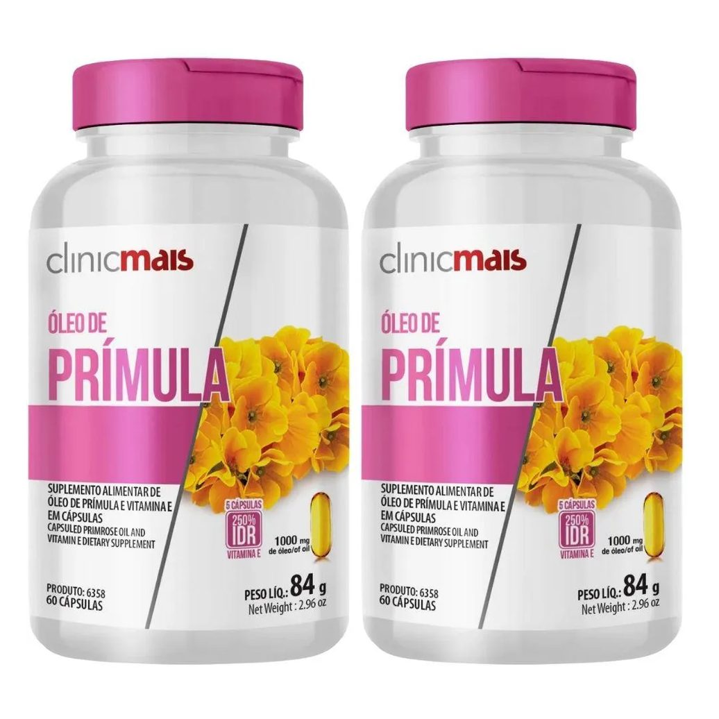 Kit 2X Óleo de Prímula 1000Mg 60 Cápsulas - Clinicmais