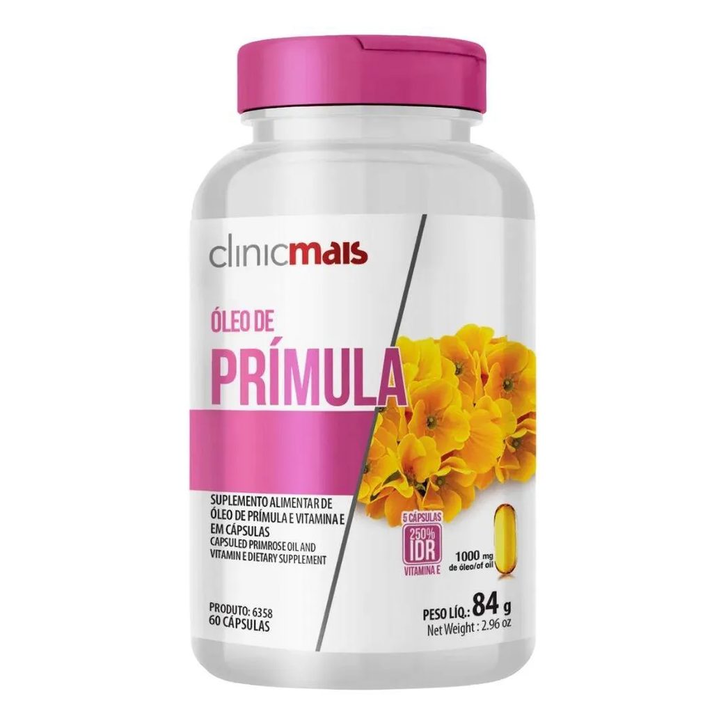 Óleo de Prímula 1000Mg 60 Cápsulas - Clinicmais