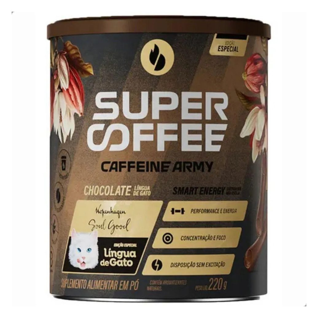 Café Super Coffee 3.0 Classic Size 220G Caffeine Army Chocolate Lingua DE Gato