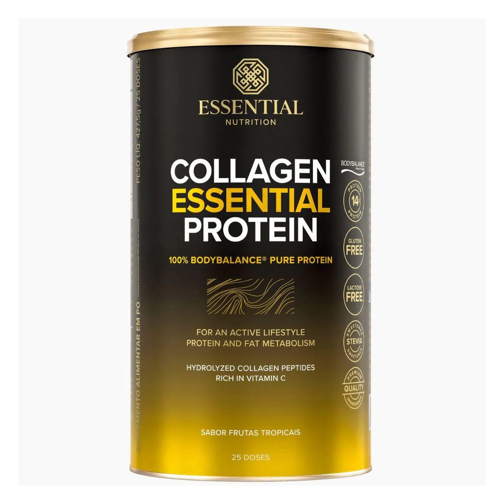 Collagen Protein 30 Doses Lata 457,5G Essential Nutrition Frutas Tropicais
