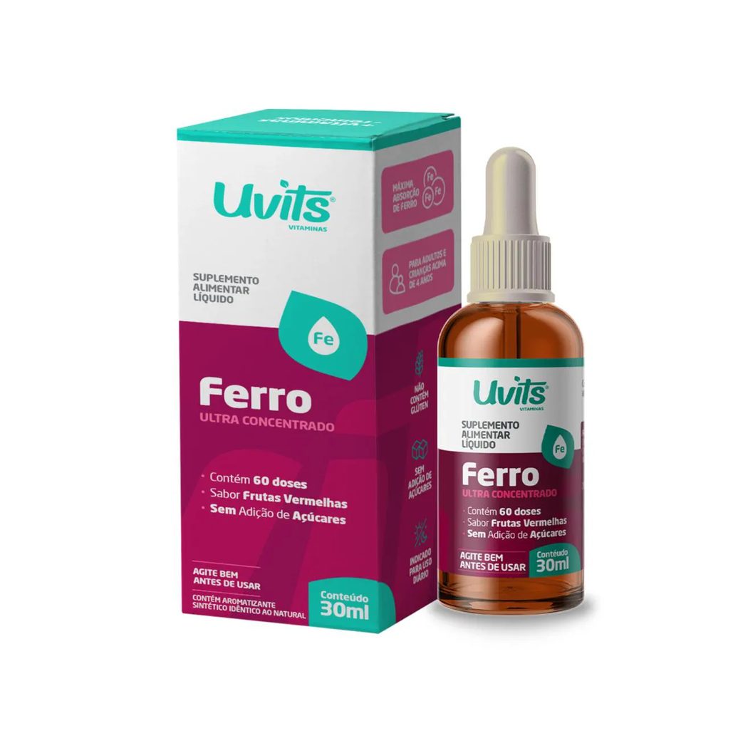 Ferro Ultra Concentrado Liquido Uvits 30Ml