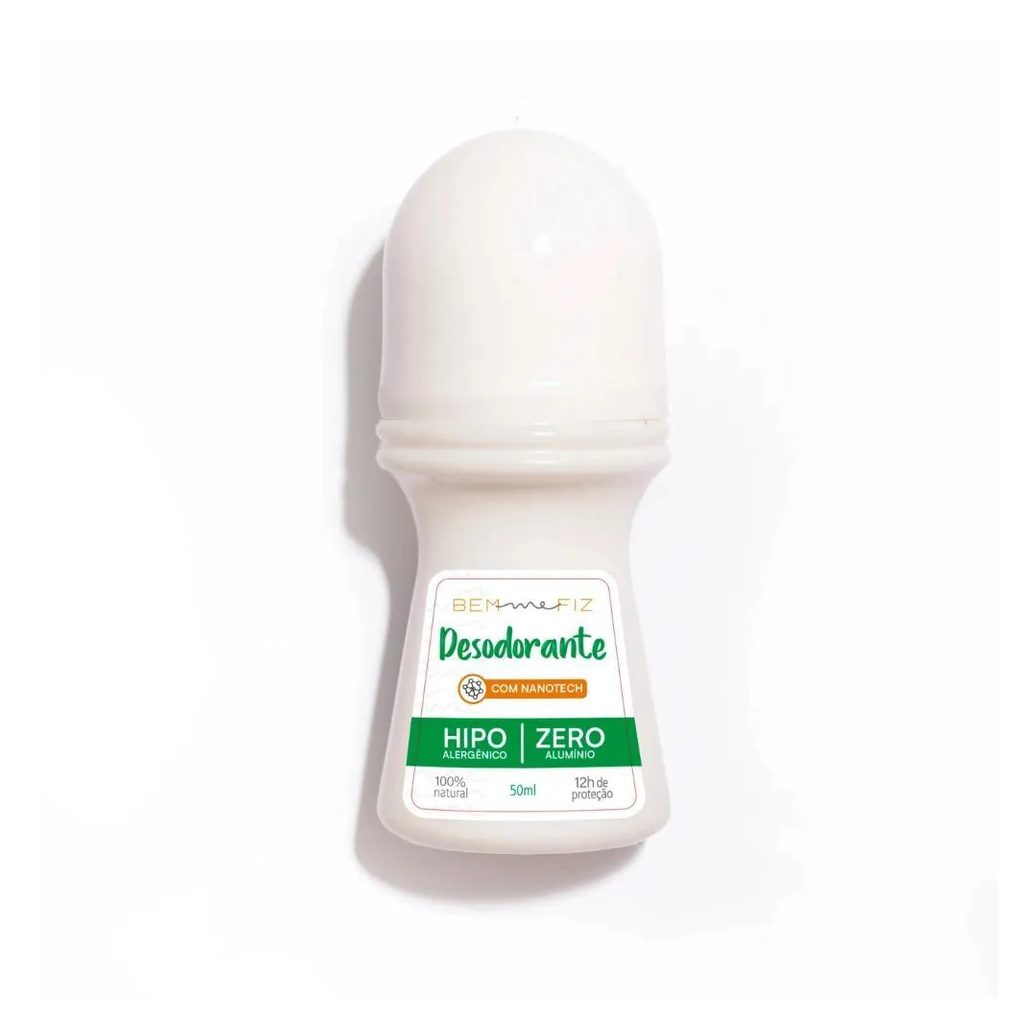 Desodorante Bem Me Fiz Roll-On 50Ml sem Alumínio 100% Vegetal