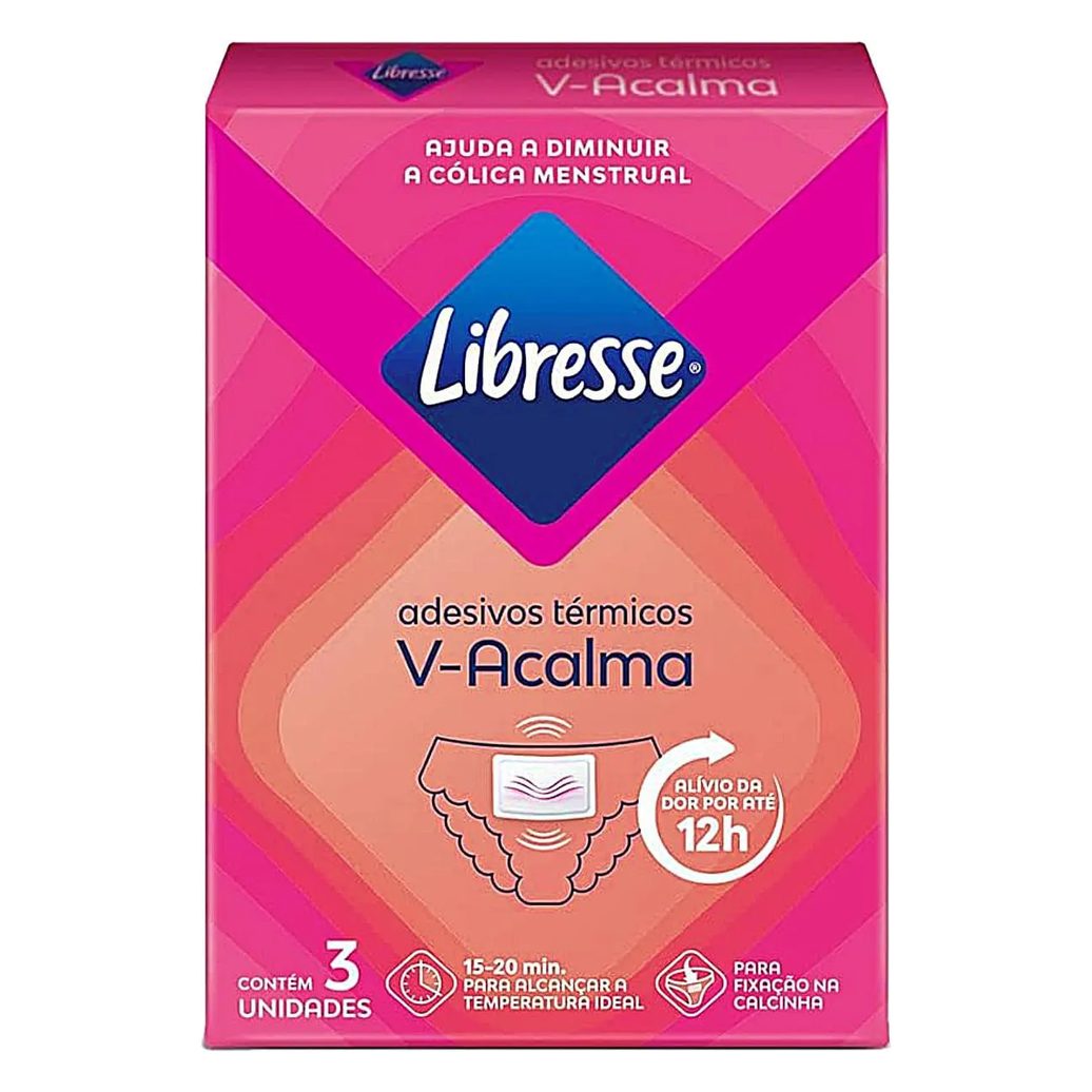 Adesivo Térmico para Cólica Libresse V-Acalma 3 Unidades