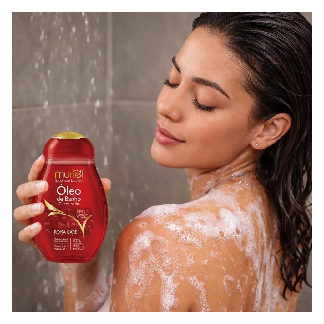 Sabonete Líquido Muriel Óleo de Banho Glicerinado Romã Care 230Ml