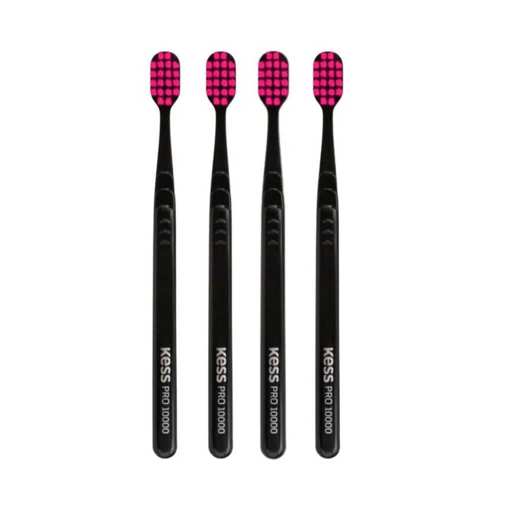 Kit Escova Dental Extra Macia Kess Pro 10K Belliz Rosa C/4