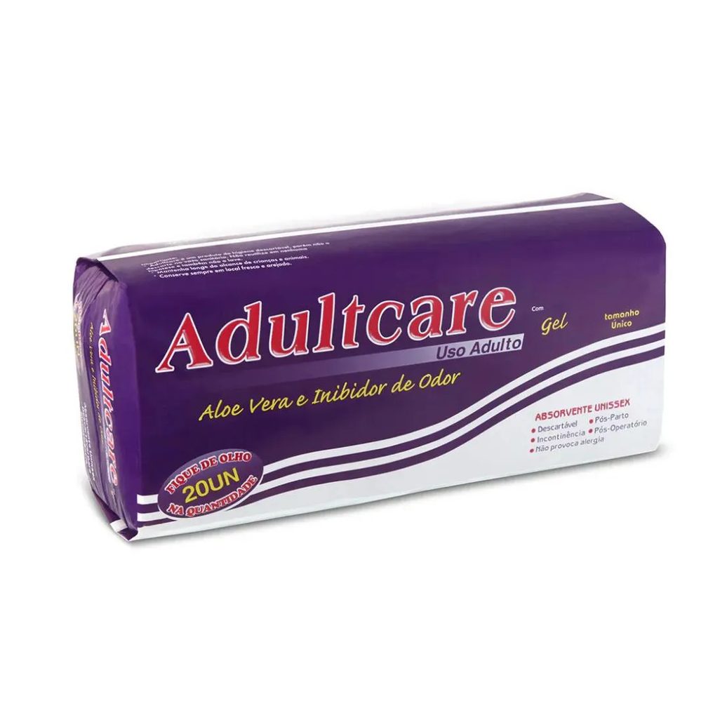 Absorvente Geriatrico Adultcare Pacote C/20 Unidades - Kit 3 Pacotes