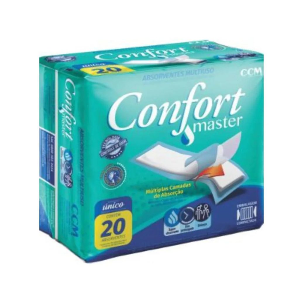 Absorvente Geriatrico Confort Master Pacote C/20 Unidades Kit com 10 Pacotes