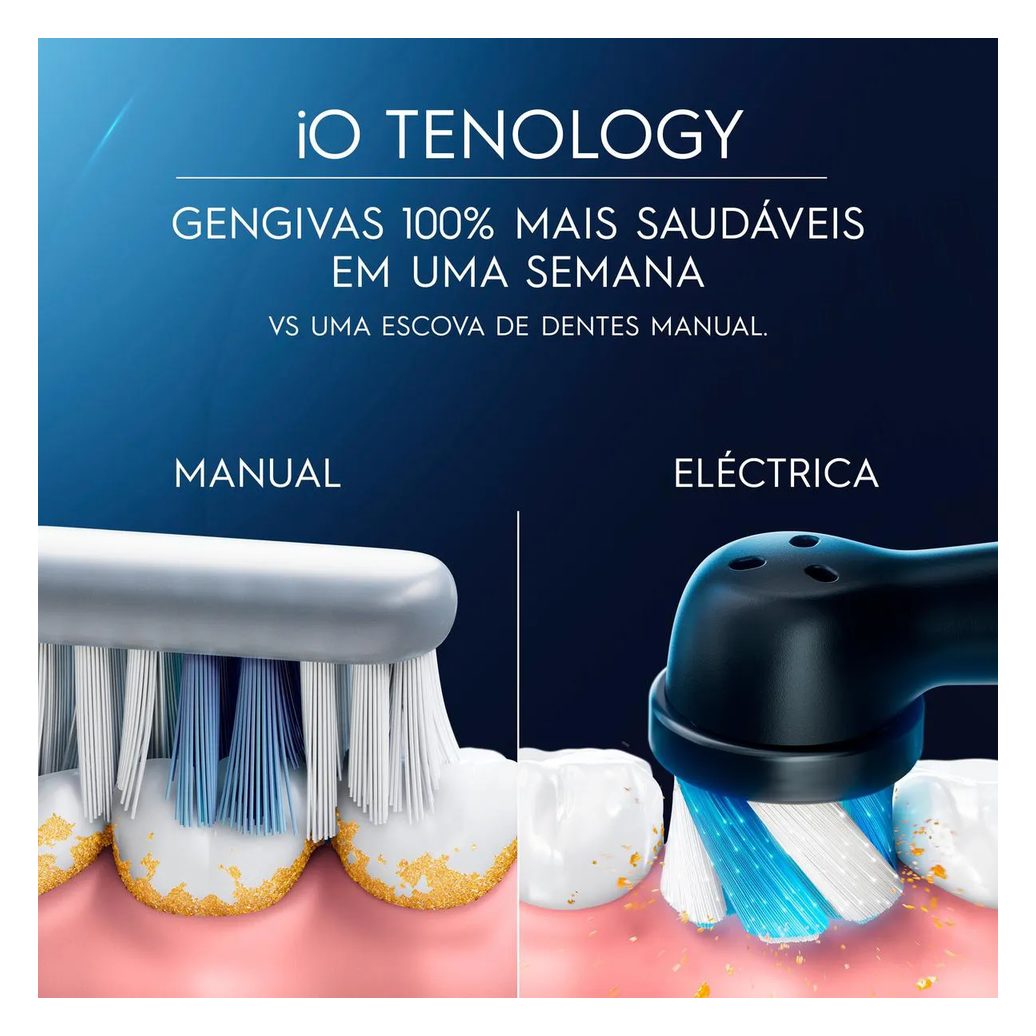 Escova de Dente Elétrica Oral B IO Series 4 1 Cabo + 2 Refis