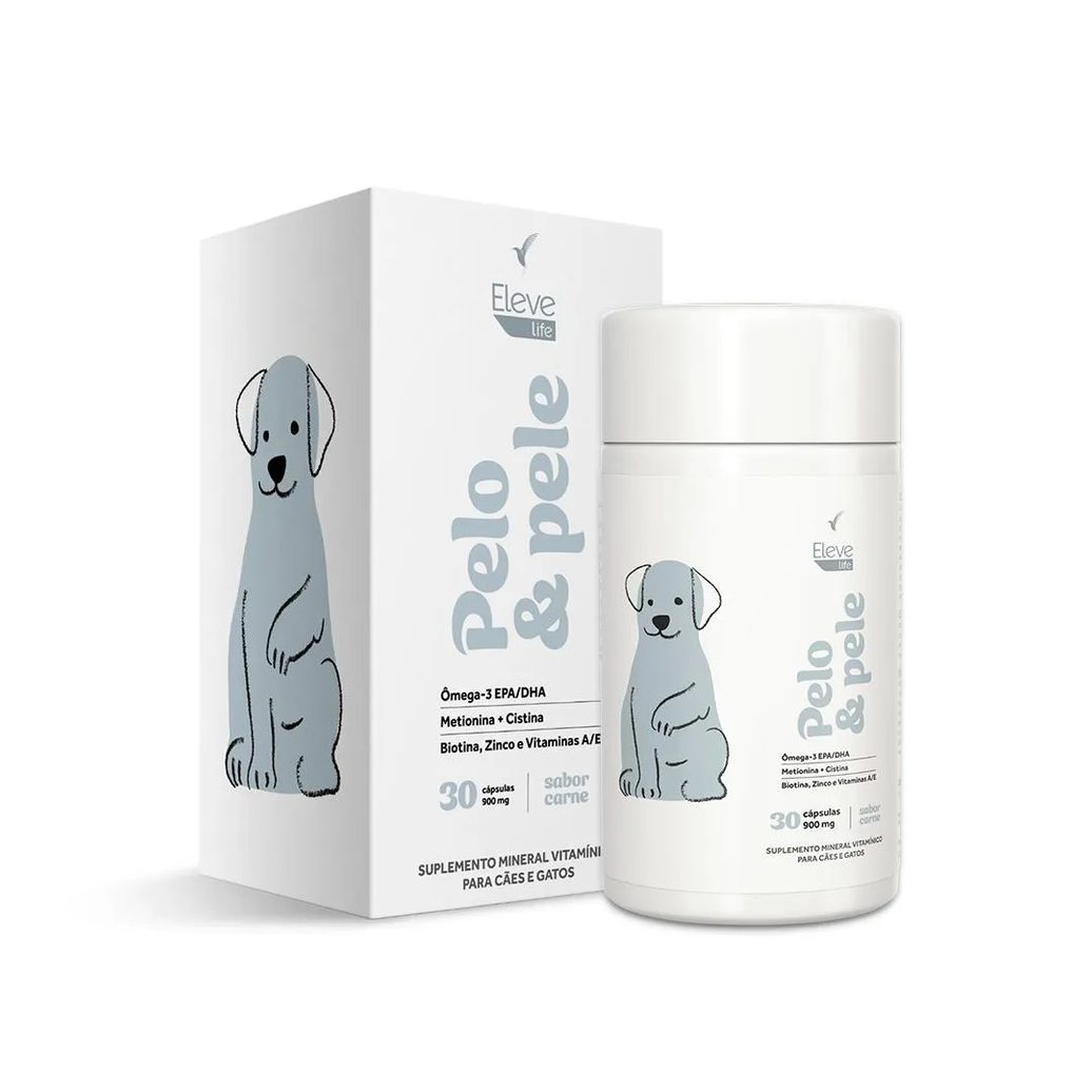 Pelo e Pele Ômega 3 + Aminoácidos + Zinco + Vitaminas 900 Mg
