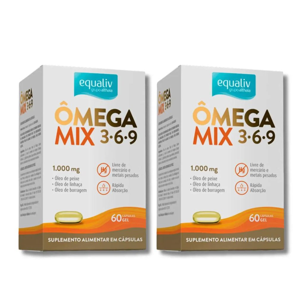 Ômega 3 Mix (3,6 e 9) Kit C2 Suplemento C60 – Equaliv