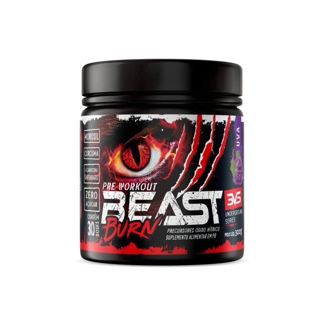 Beast Burn Pre Workout (300G) - Maçã Verde