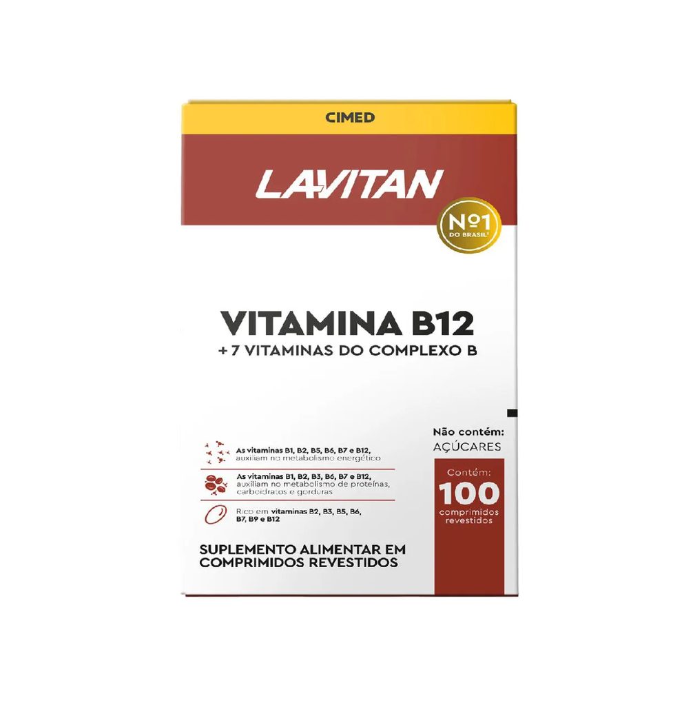 Lavitan Vitamina B12 + Complexo B com 100 Cpr – Cimed