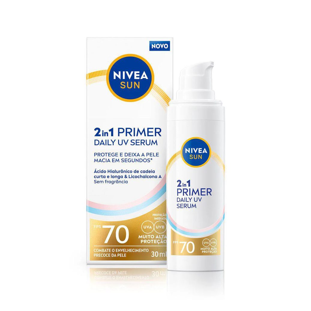 Primer Facial Nivea Sun Daily UV Sérum 2 em 1 FPS 70 30ml