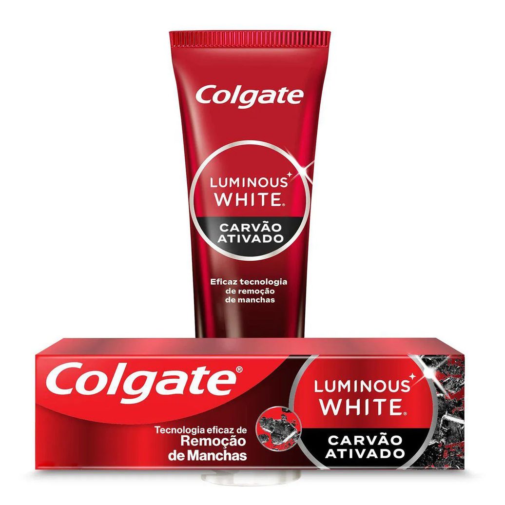 Creme Dental Colgate Luminous White Carvão Ativado 70g