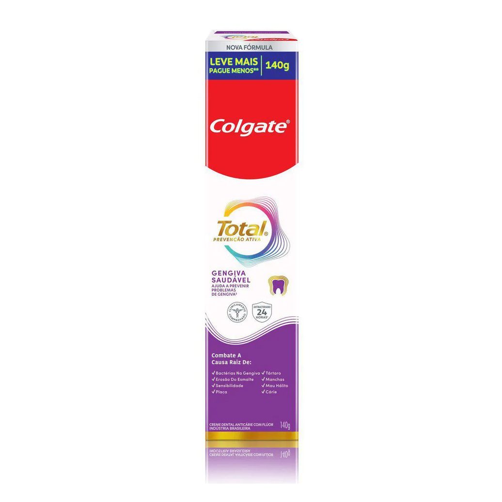 Creme Dental Colgate Total Prevenção Ativa Gengiva Reforçada 140g