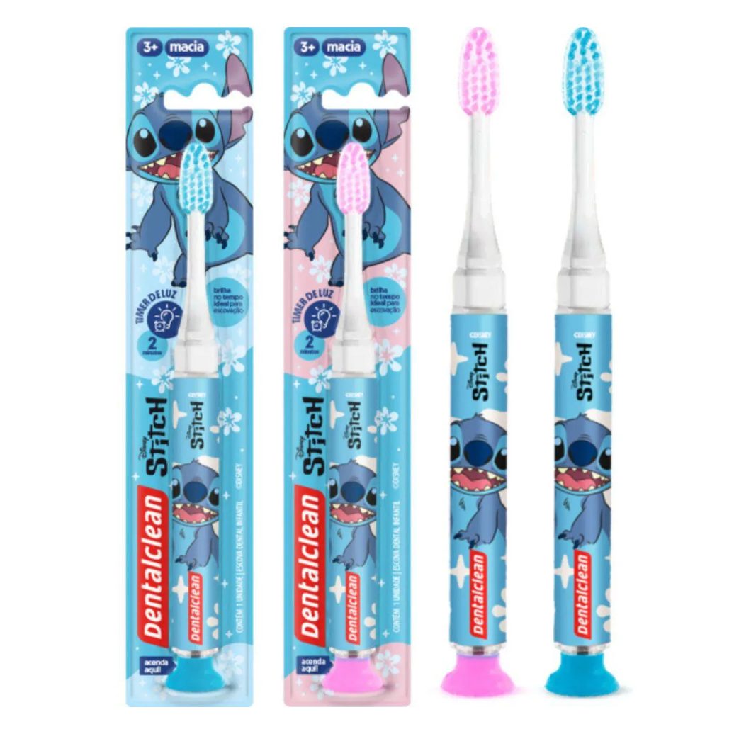 Escova de Dente Infantil Stitch Timer Light - Dentalclean