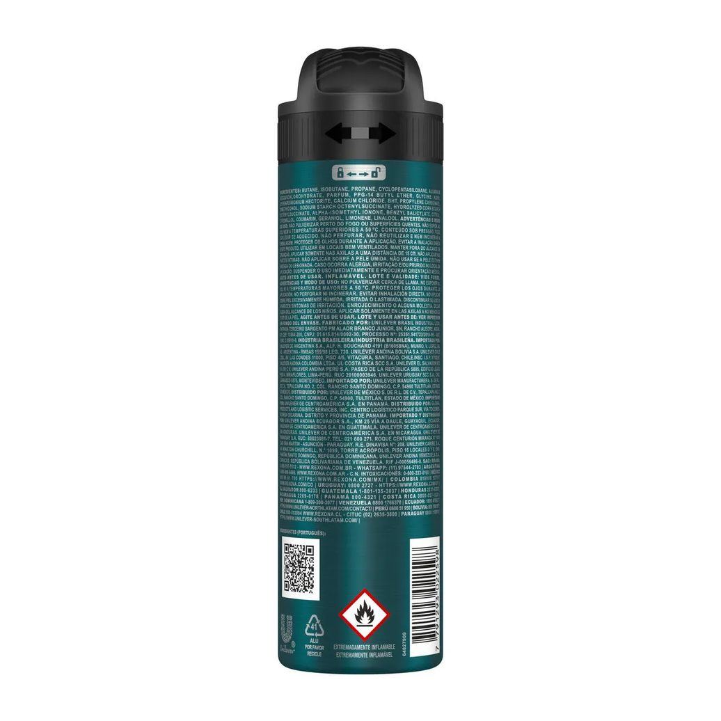 Desodorante Antitranspirante Aerosol Rexona Men Active Dry Masculino 72h 150ml
