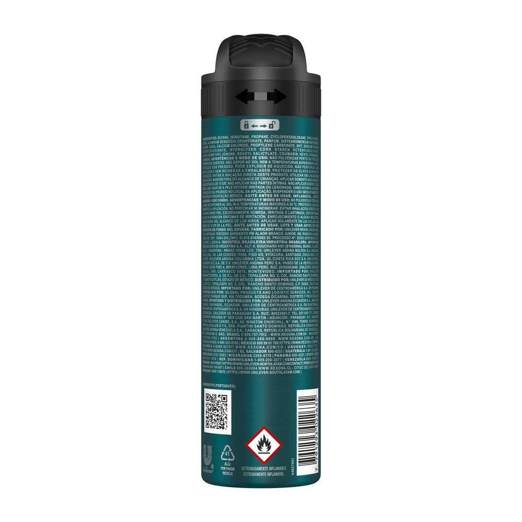Desodorante Antitranspirante Aerosol Rexona Men Invisible 72h 150ml