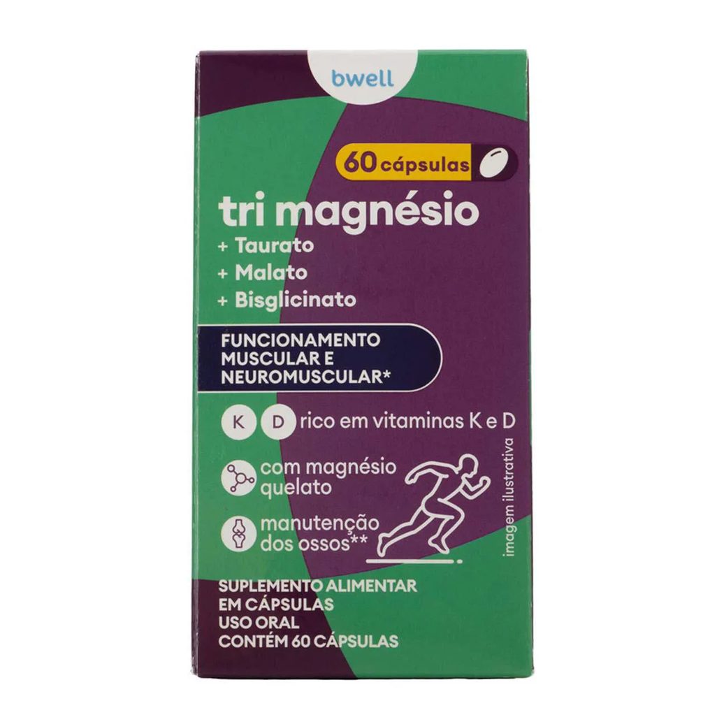 Tri Magnésio Bwell 60 cápsulas
