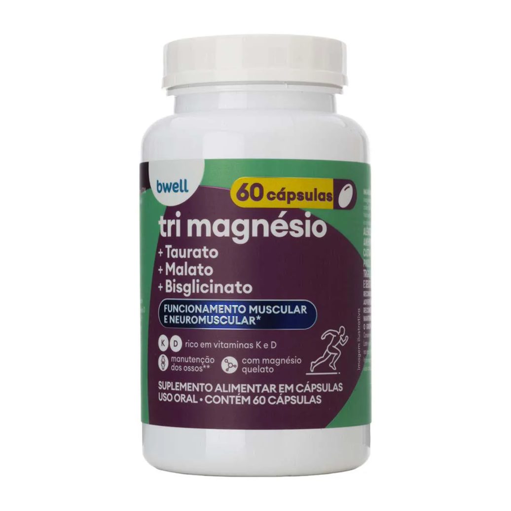 Tri Magnésio Bwell 60 cápsulas