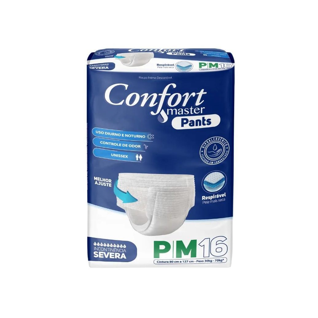 Fralda Geriátrica Confort Master Pants Jumbo Incontinência PM