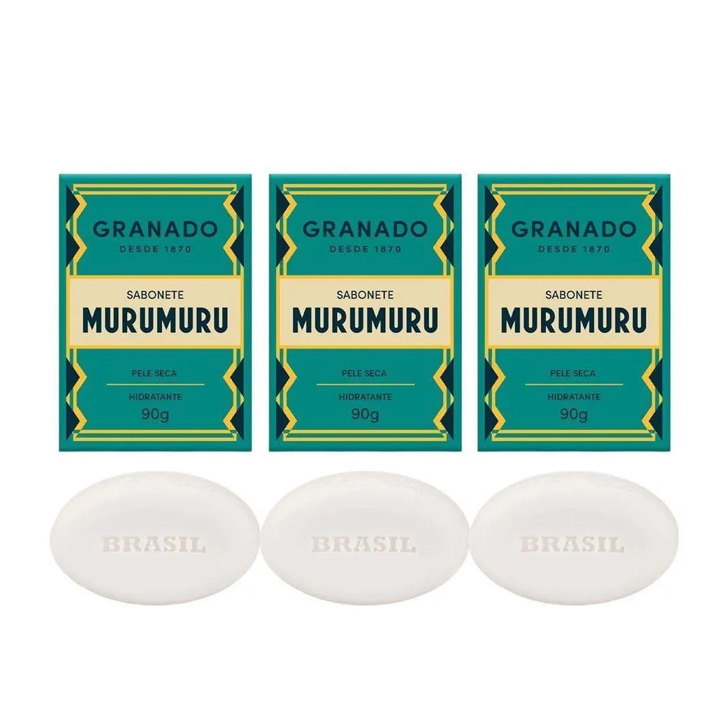 Kit 3 Sabonete em Barra Murumuru Tratamento Pele Seca Hidratante 90G