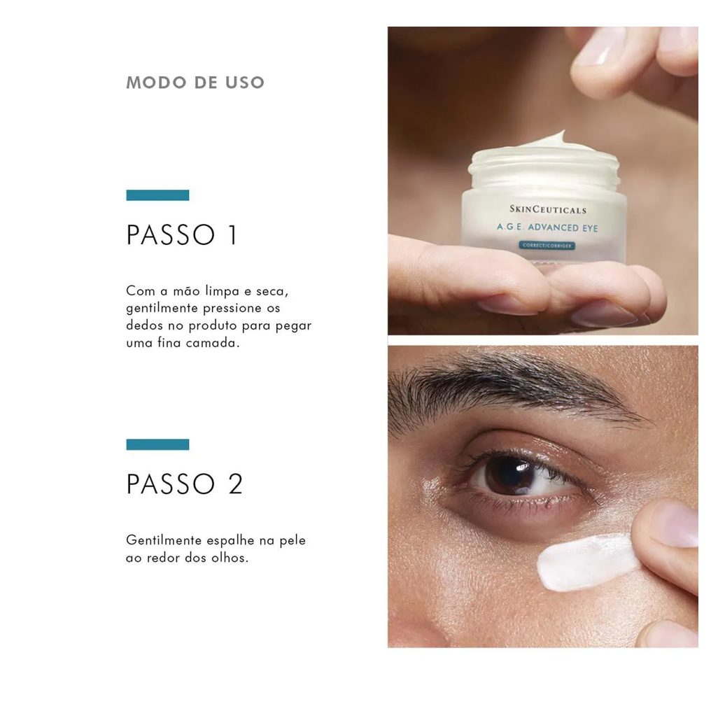 Creme Corretor para Área dos Olhos SkinCeuticals A.G.E. Advanced Eye Tratamento Antirruga para Contorno dos Olhos 15ml