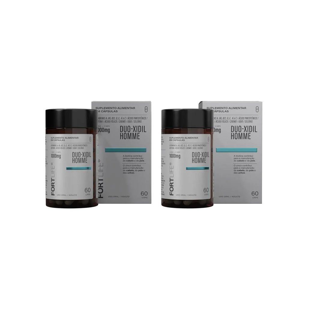 Kit 2 Und Duo-Xidil Homme 1000Mg 60 Cápsulas Fortlife