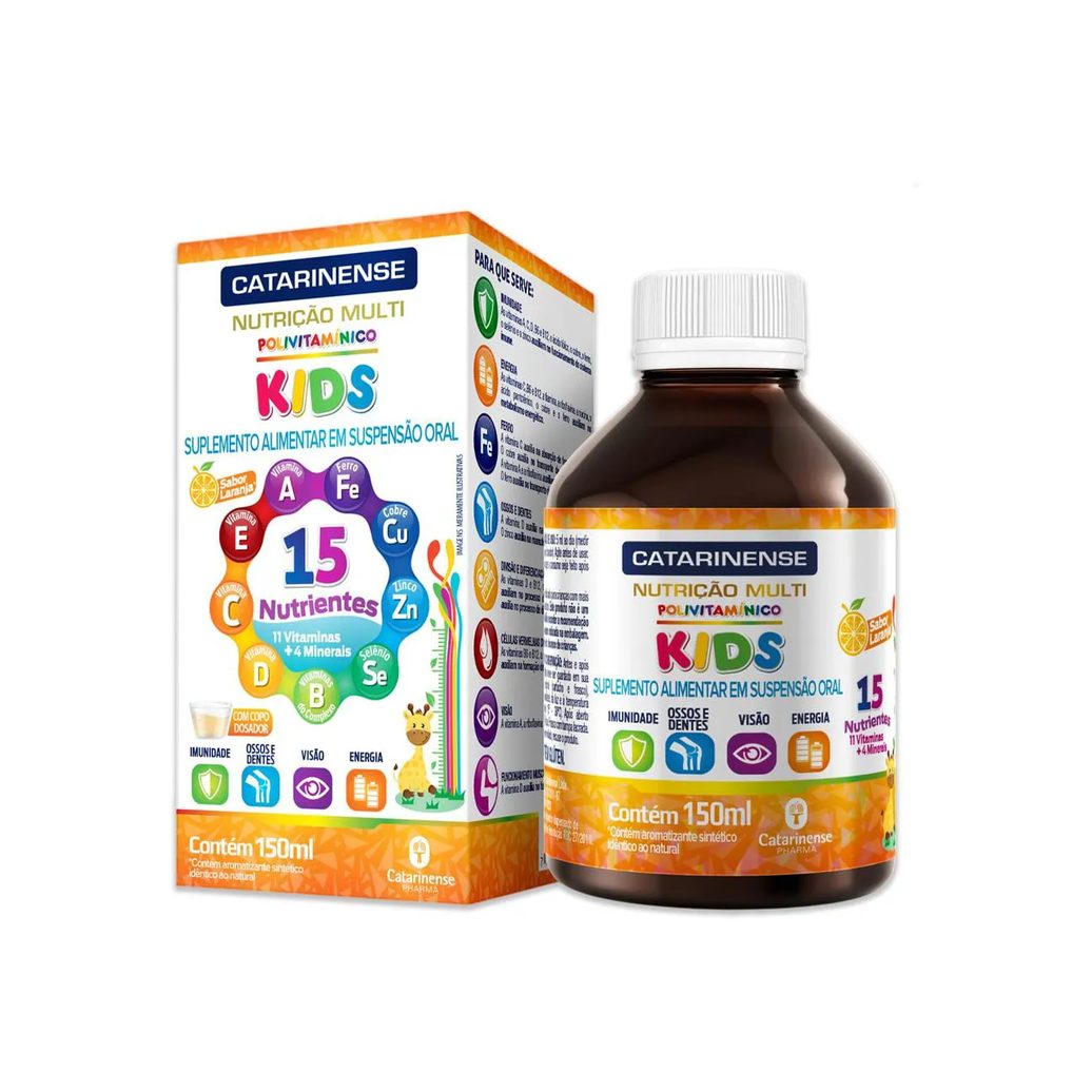 Polivitamínico Kids Catarinense Laranja 150Ml
