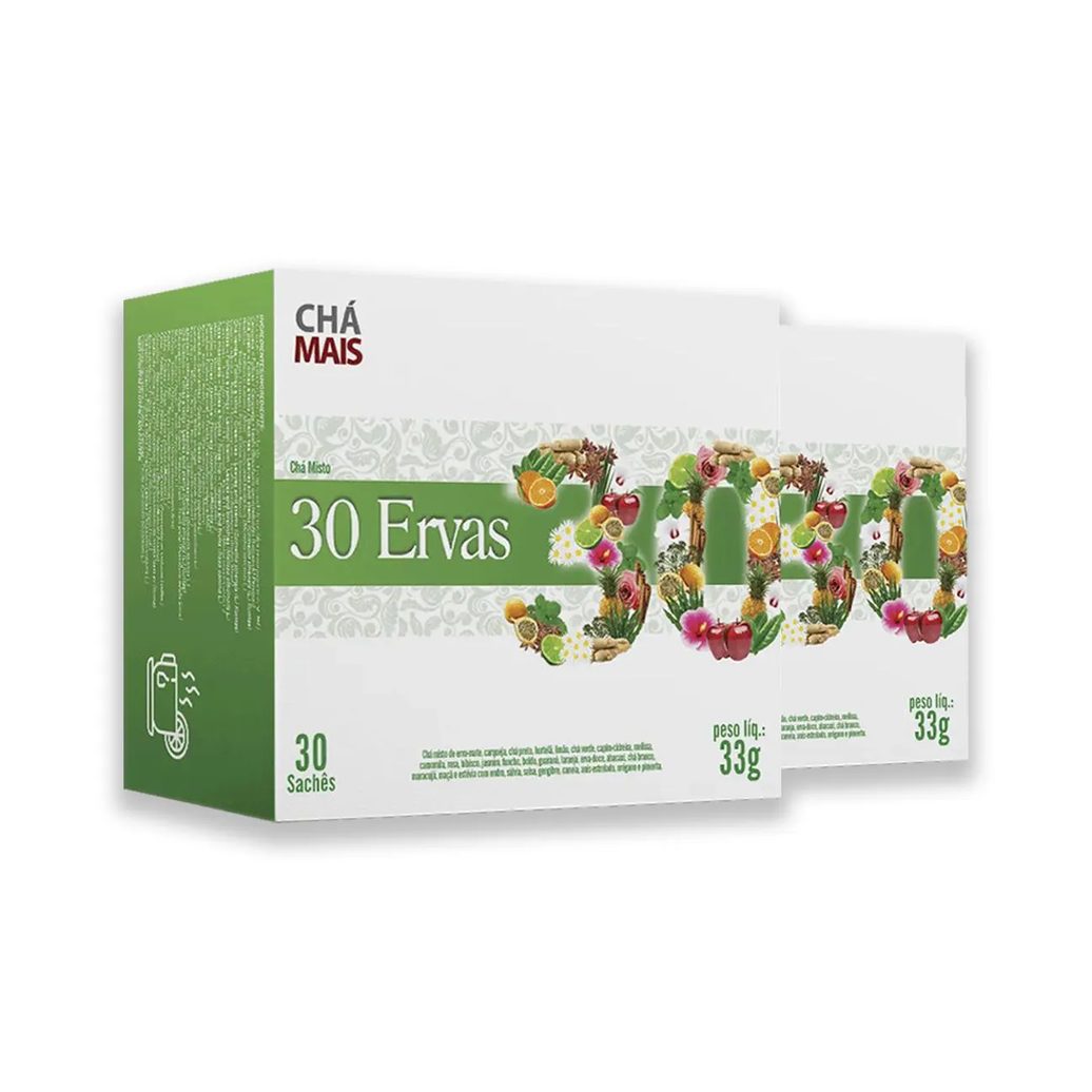 Kit 2 Chá Misto 30 Ervas Flores e Frutas Chámais 30 Sachês