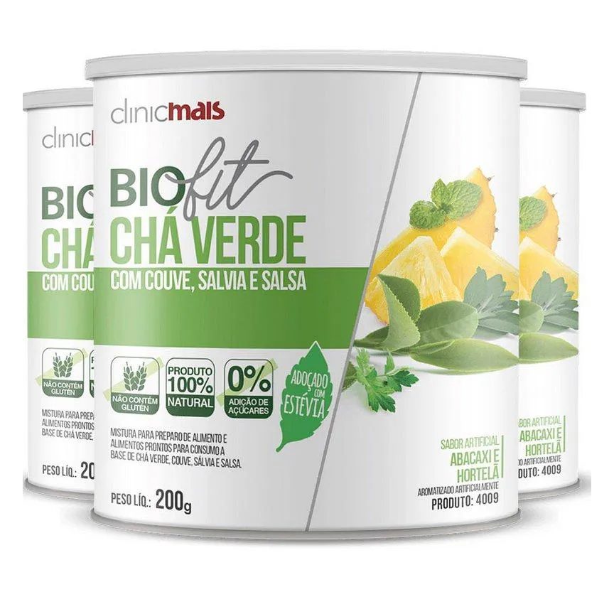 Kit 3 Biofit Sabor Abacaxi e Hortelã Clinicmais 200G