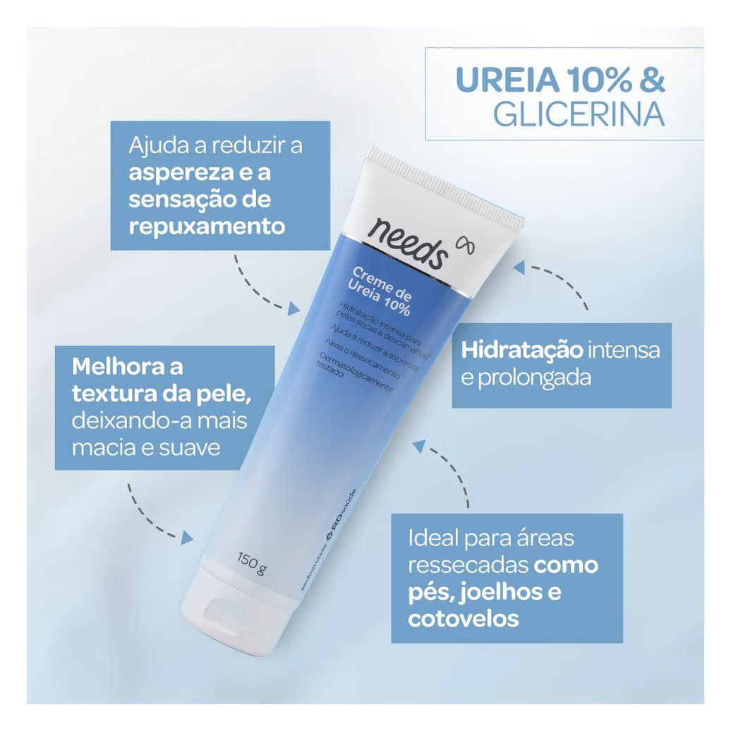 Hidratante Corporal de Ureia 10% Needs Beauty Pele Seca 150g